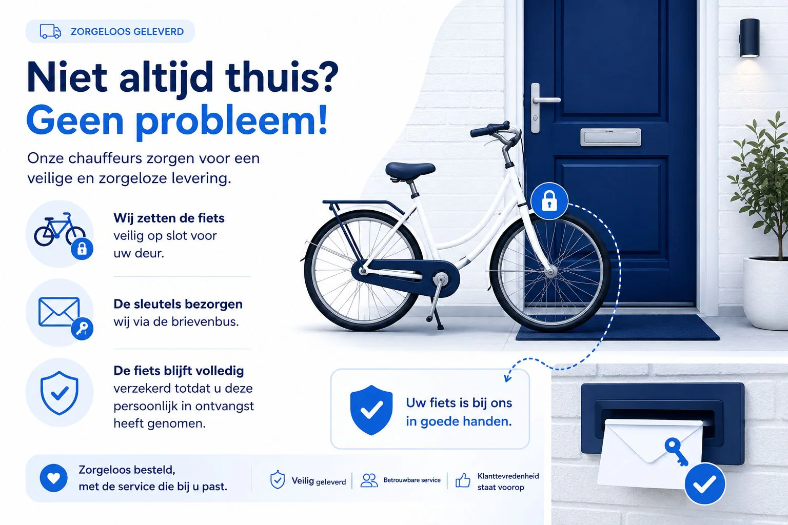 Uw ideale fiets, rijklaar bezorgd
